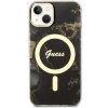 Guess GUHMP14SHTMRSK iPhone 14 / 15 / 136.1 czarny/black hardcase Golden Marble MagSafe